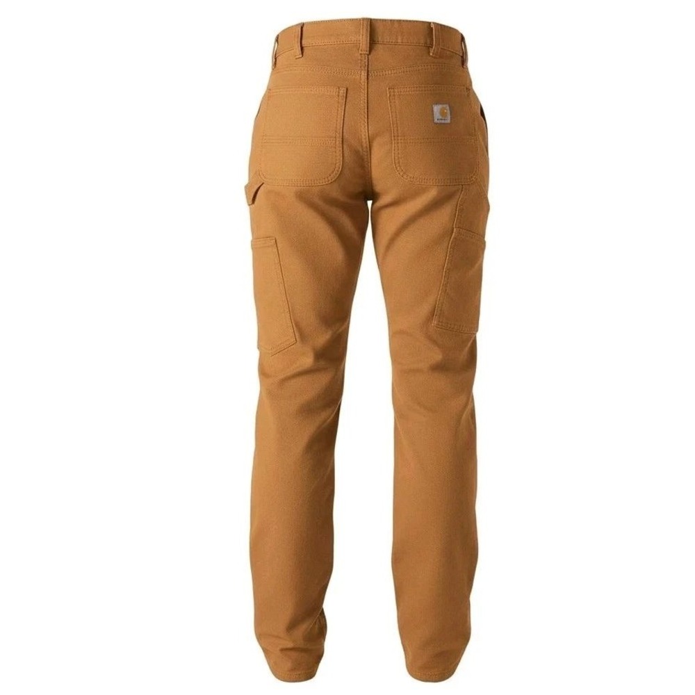 Carhartt Rugged Flex Relaxed Fit Twill Double-Front Work Pants Womens 6 Tall BRN